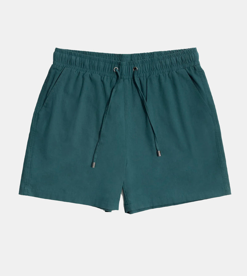 Linen Blend Drawstring Summer Shorts