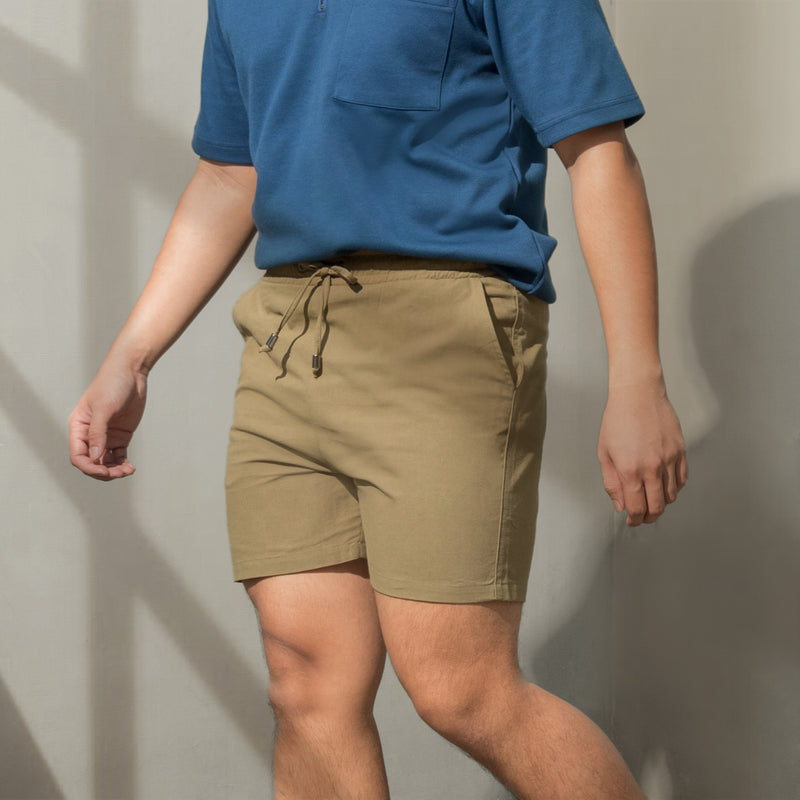 Linen Blend Drawstring Summer Shorts