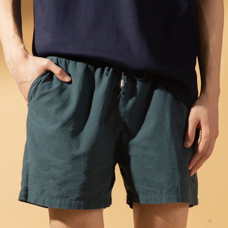 Linen Blend Drawstring Summer Shorts