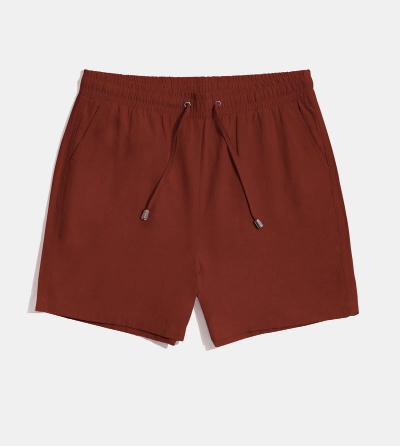 Linen Blend Drawstring Summer Shorts