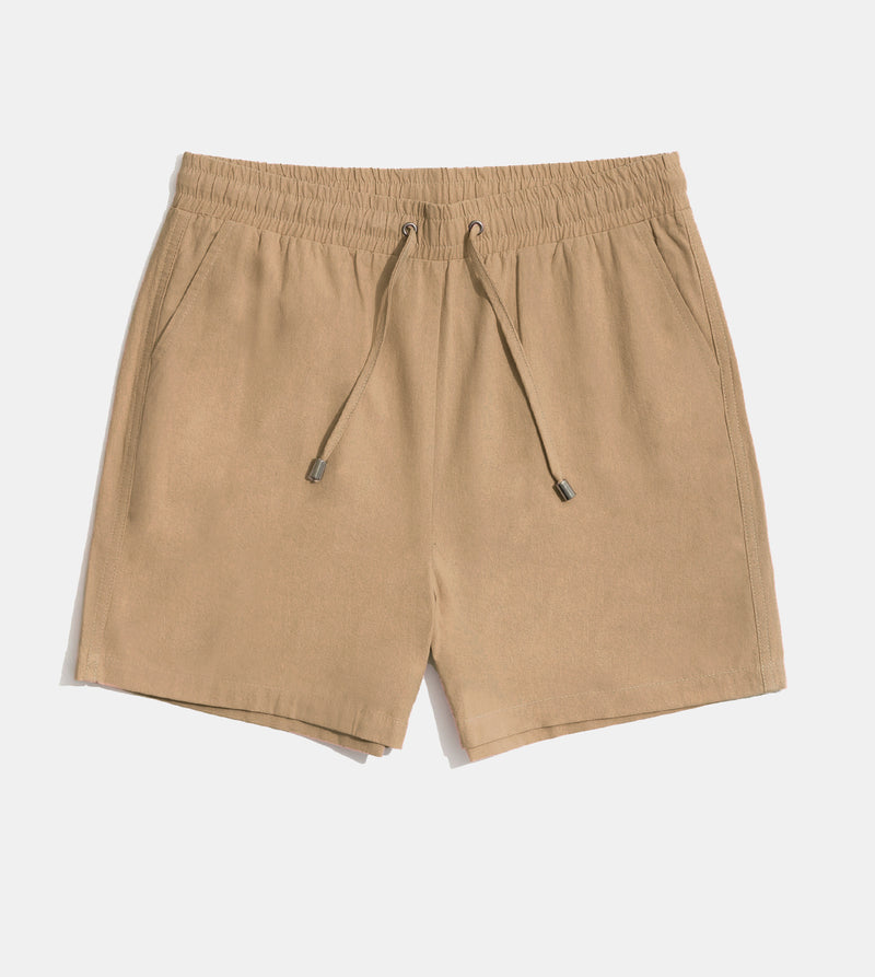 Linen Blend Drawstring Summer Shorts